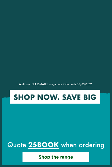 25% off Classmates Exercise Books
